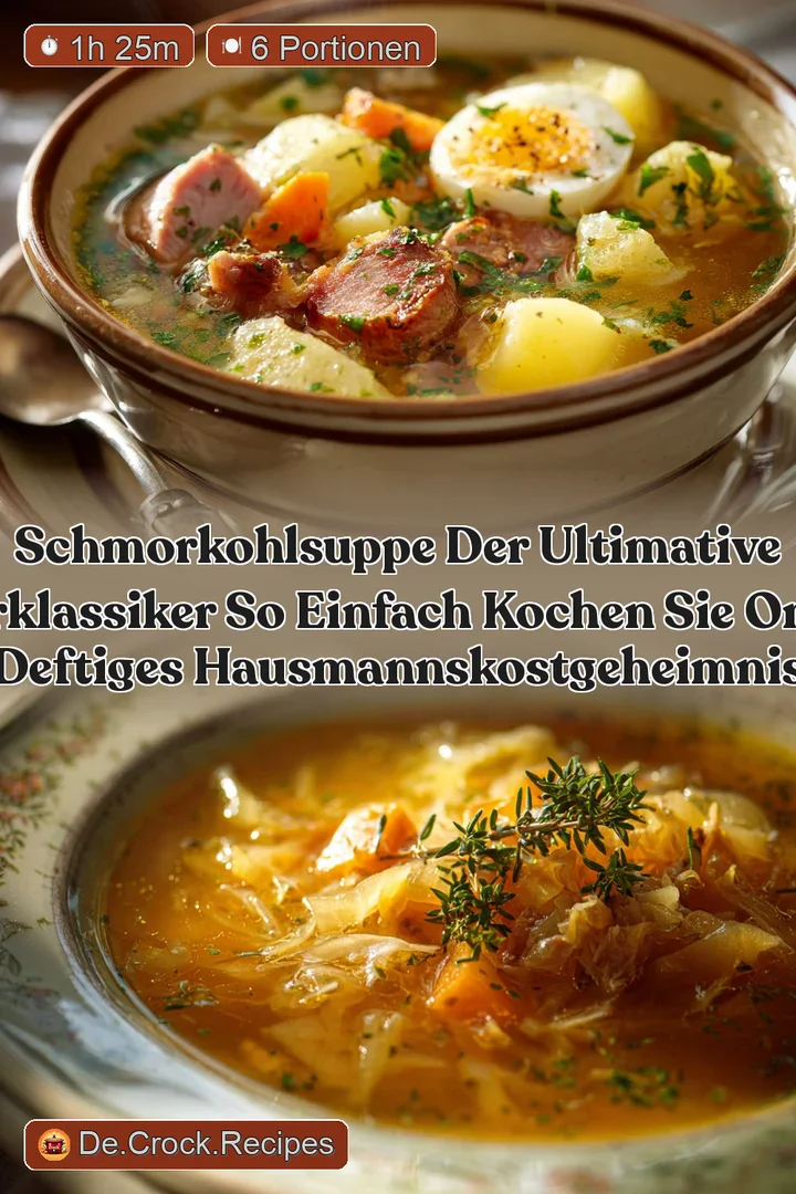 Schmorkohlsuppe Der ultimative DDRKlassiker So einfach kochen Sie Omas deftiges HausmannskostGeheimnis