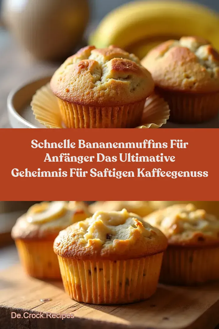 Schnelle Bananenmuffins f&uuml;r Anf&auml;nger Das ultimative Geheimnis f&uuml;r saftigen Kaffeegenuss