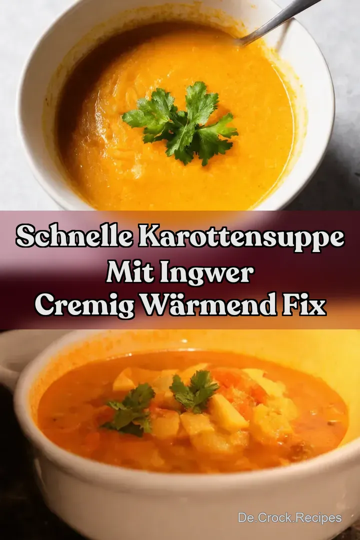 Schnelle Karottensuppe Mit Ingwer Cremig W&auml;rmend Fix