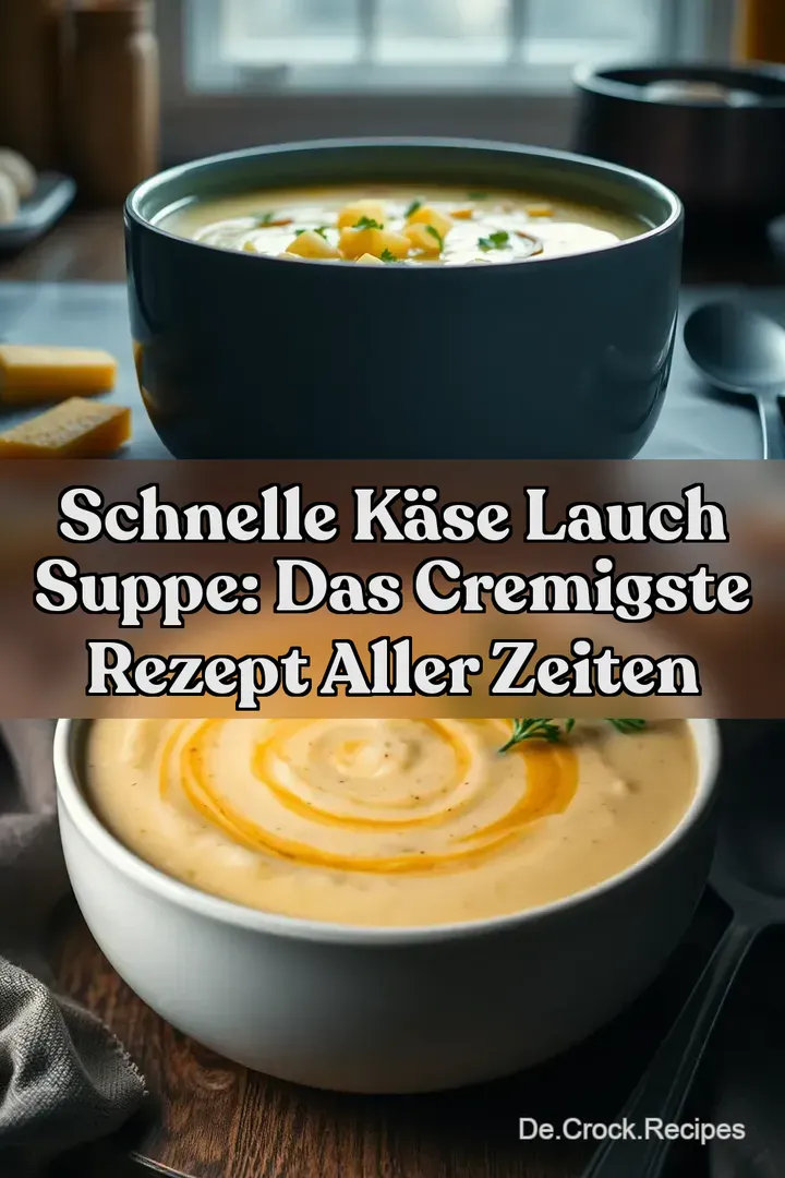 Schnelle Käse Lauch Suppe: Das Cremigste Rezept aller Zeiten