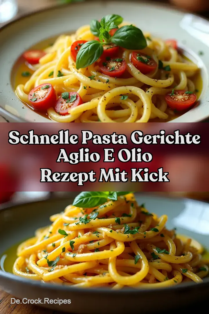 Schnelle Pasta Gerichte Aglio e Olio Rezept Mit Kick