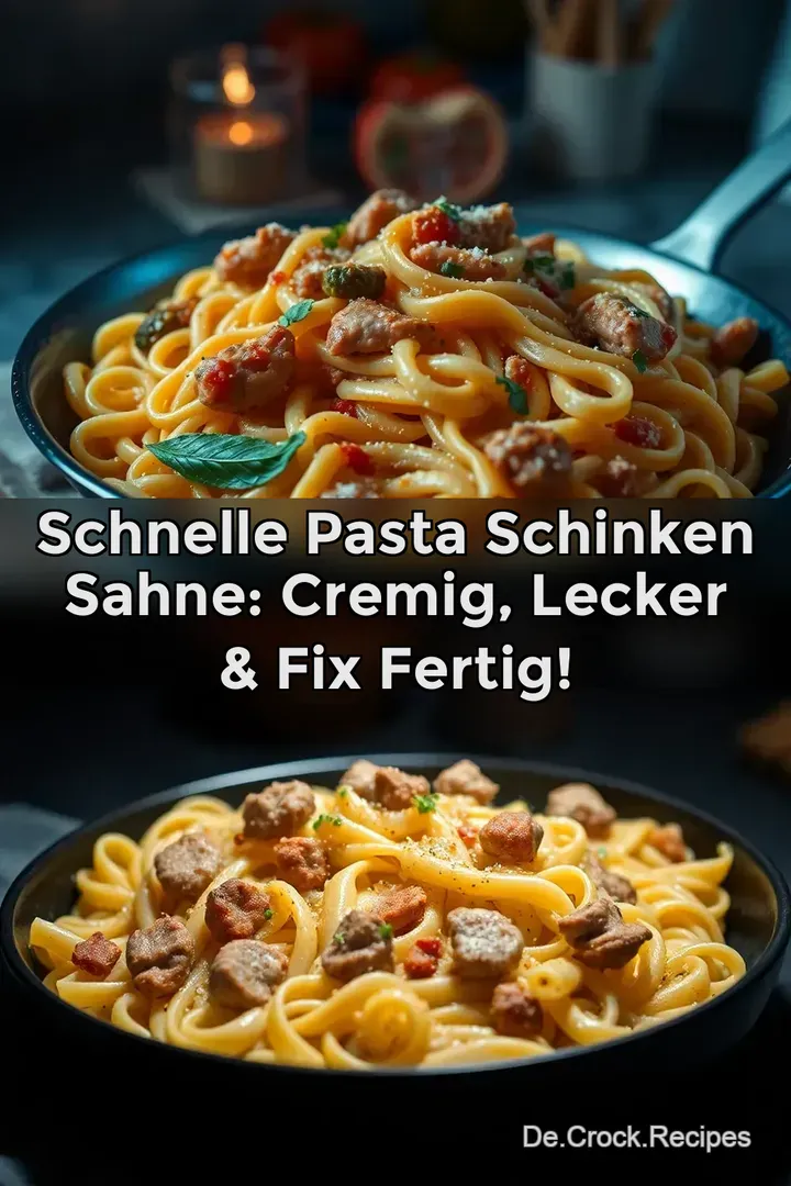 Schnelle Pasta Schinken Sahne: Cremig Lecker &amp Fix Fertig!