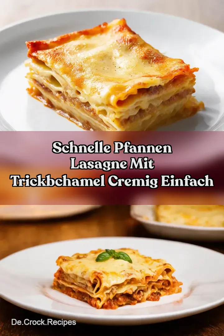 Schnelle Pfannen Lasagne mit TrickBchamel Cremig Einfach