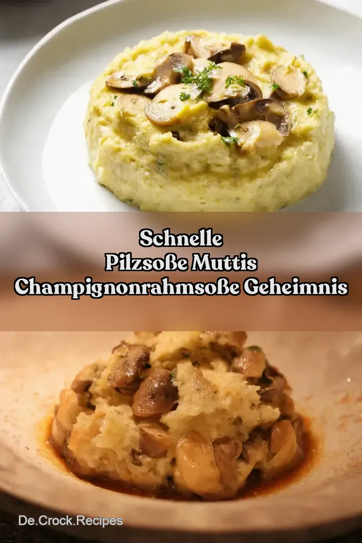 Schnelle Pilzso&szlig;e Muttis ChampignonRahmso&szlig;e Geheimnis