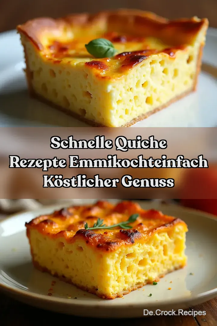 Schnelle Quiche Rezepte Emmikochteinfach K&ouml;stlicher Genuss