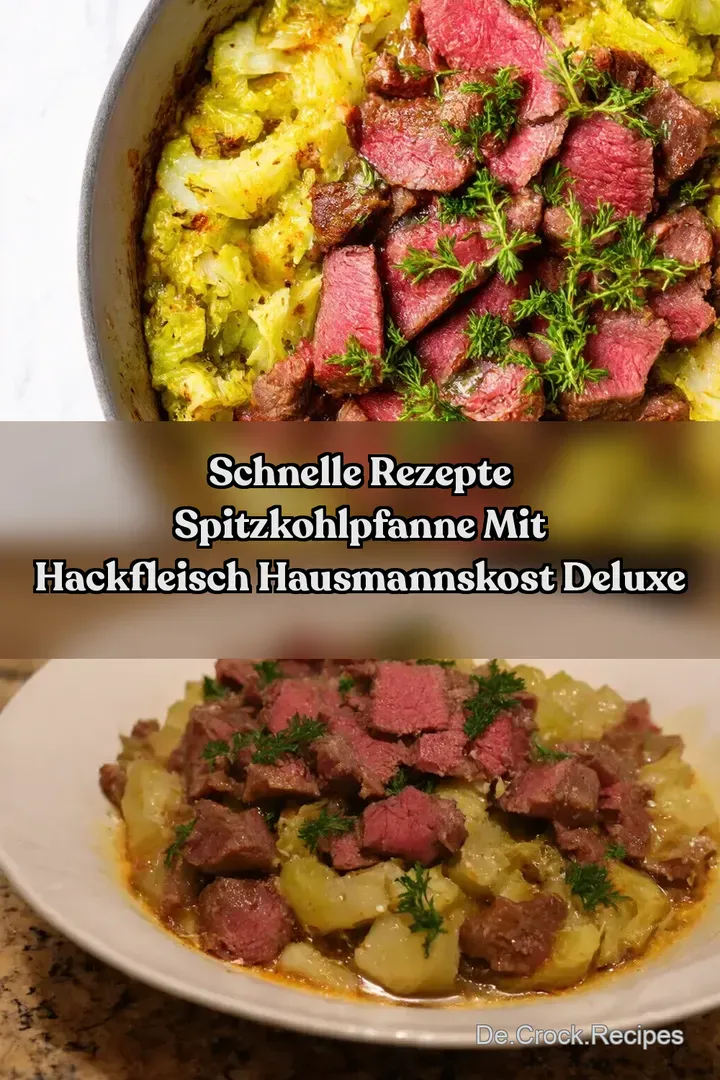 Schnelle Rezepte Spitzkohlpfanne mit Hackfleisch Hausmannskost Deluxe