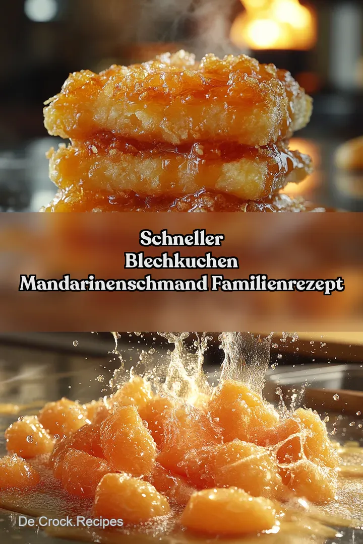 Schneller Blechkuchen MandarinenSchmand Familienrezept
