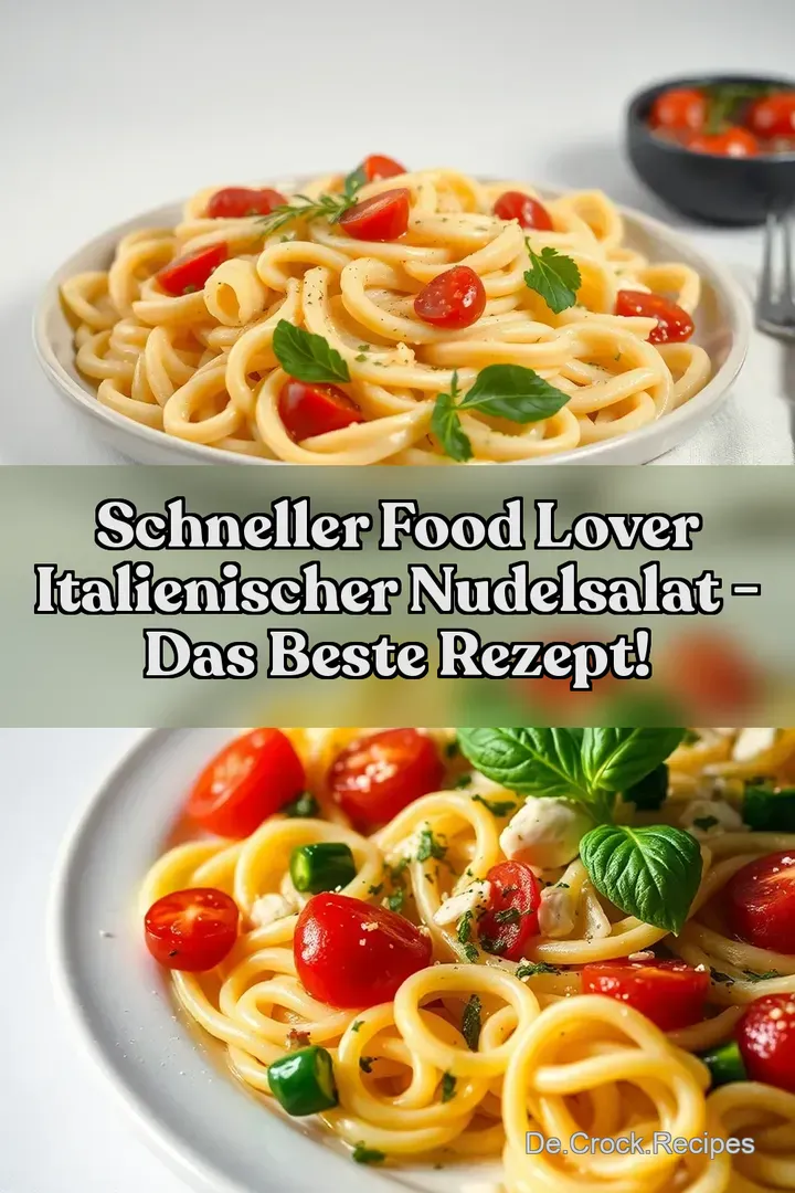 Schneller Food Lover italienischer Nudelsalat - Das beste Rezept!