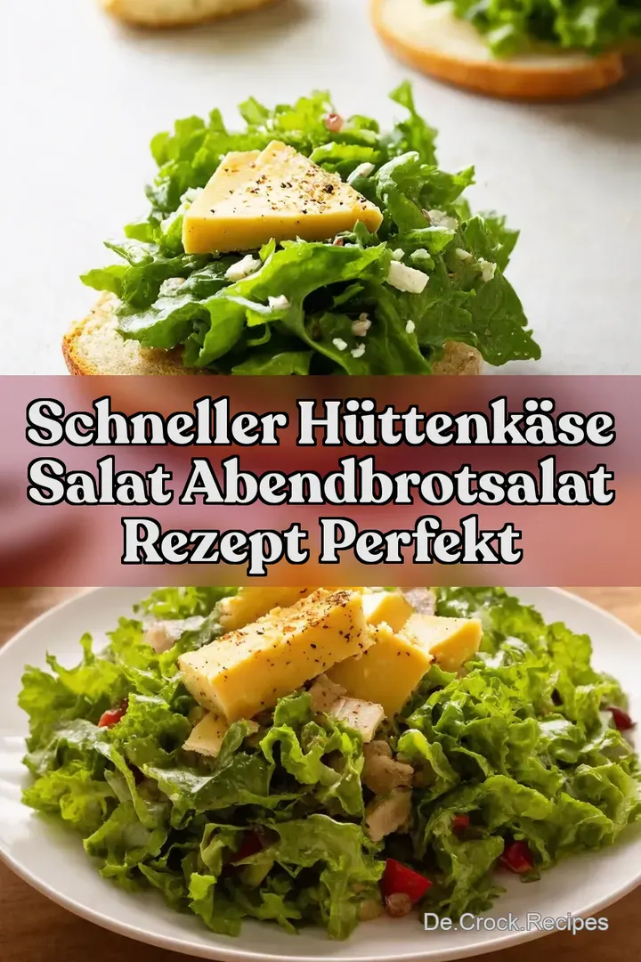 Schneller H&uuml;ttenk&auml;se Salat Abendbrotsalat Rezept Perfekt