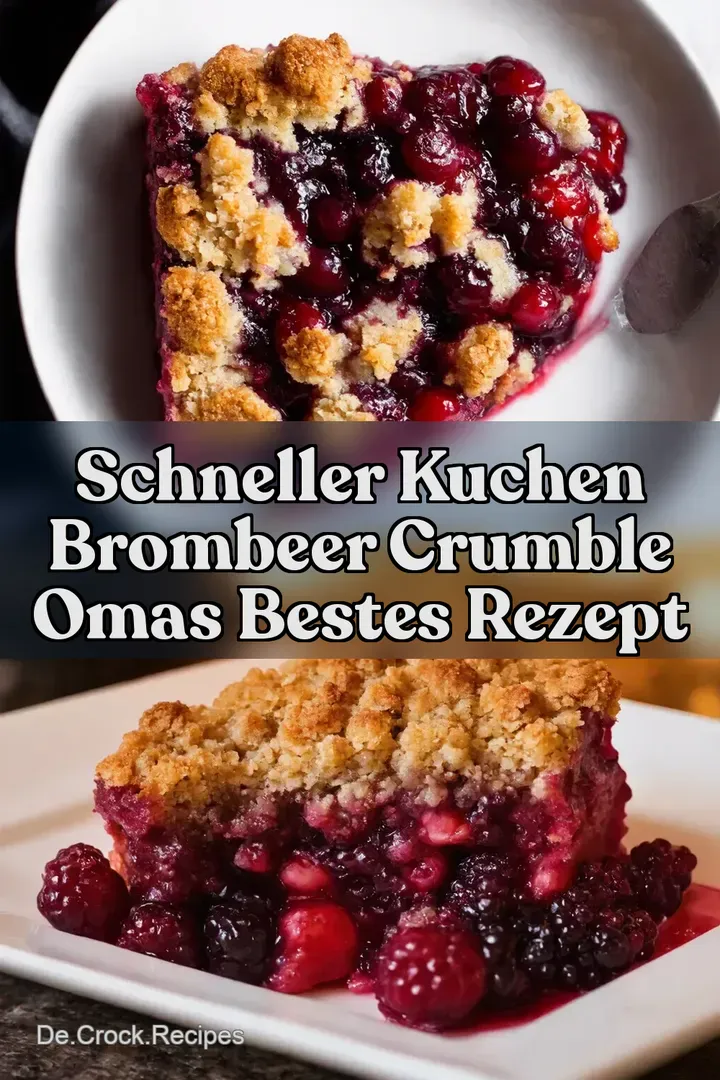 Schneller Kuchen Brombeer Crumble Omas bestes Rezept