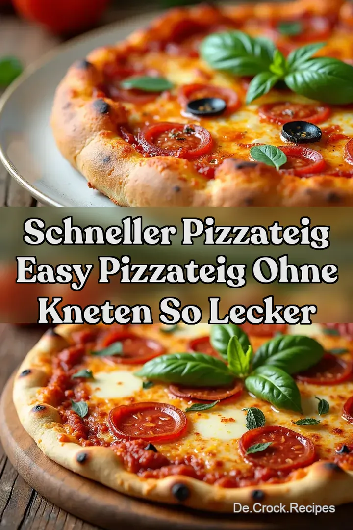Schneller Pizzateig Easy Pizzateig Ohne Kneten So Lecker