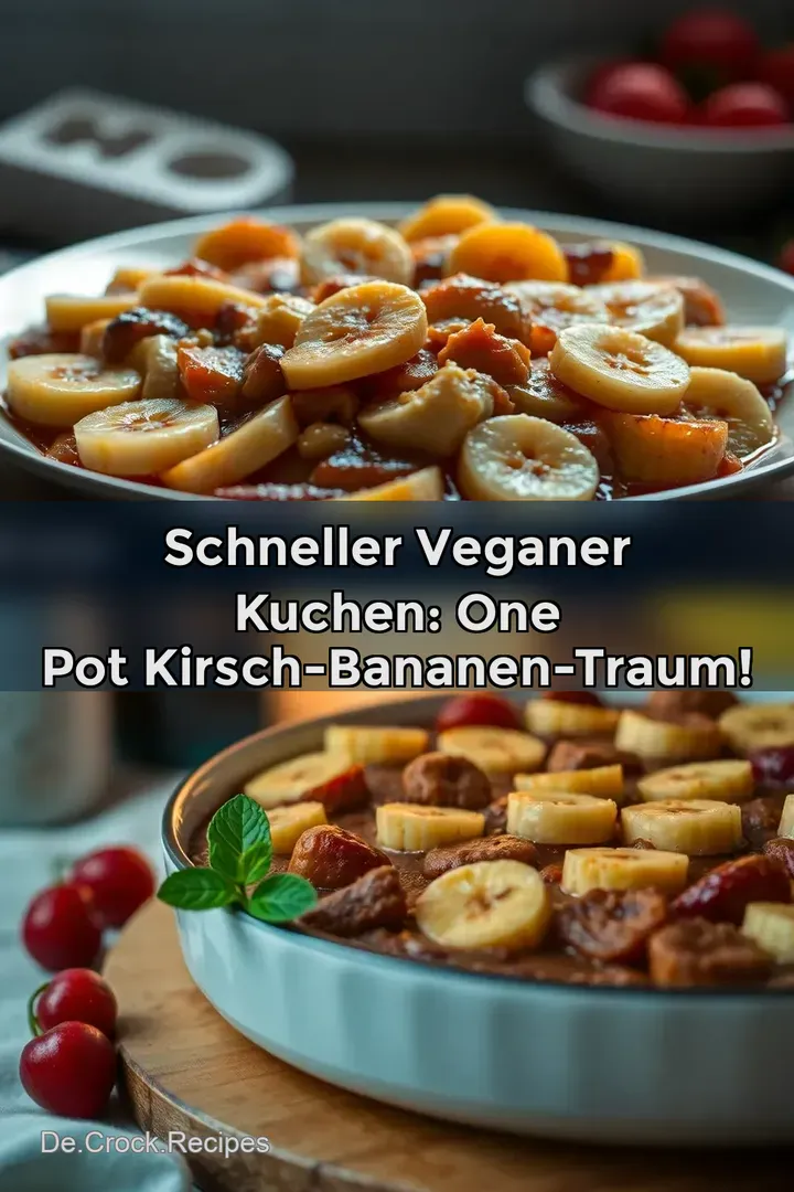 Schneller Veganer Kuchen: One Pot Kirsch-Bananen-Traum!