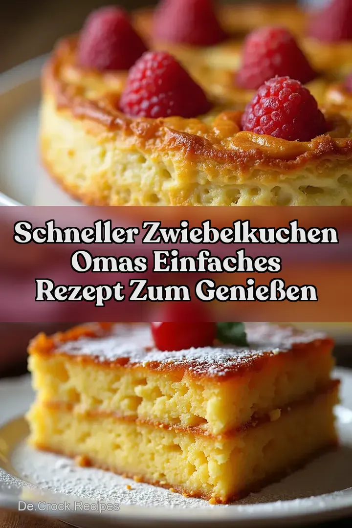 Schneller Zwiebelkuchen Omas Einfaches Rezept zum Genießen
