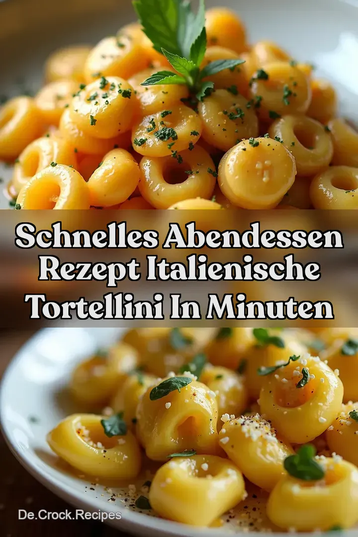 Schnelles Abendessen Rezept Italienische Tortellini in Minuten