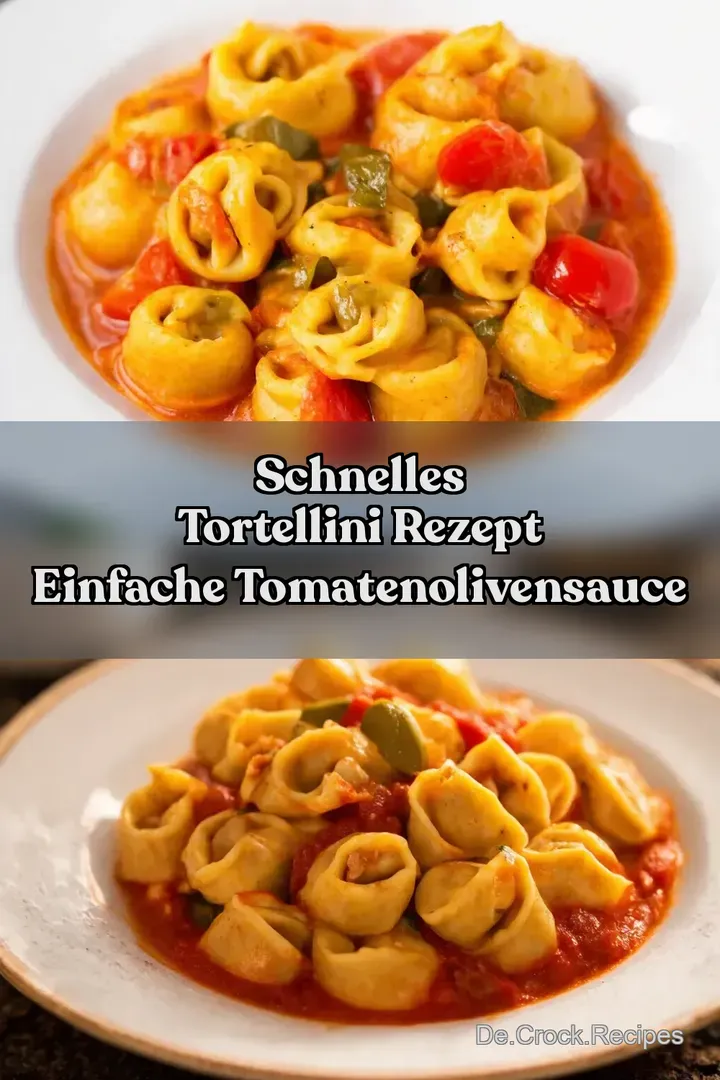 Schnelles Tortellini Rezept Einfache TomatenOlivenSauce