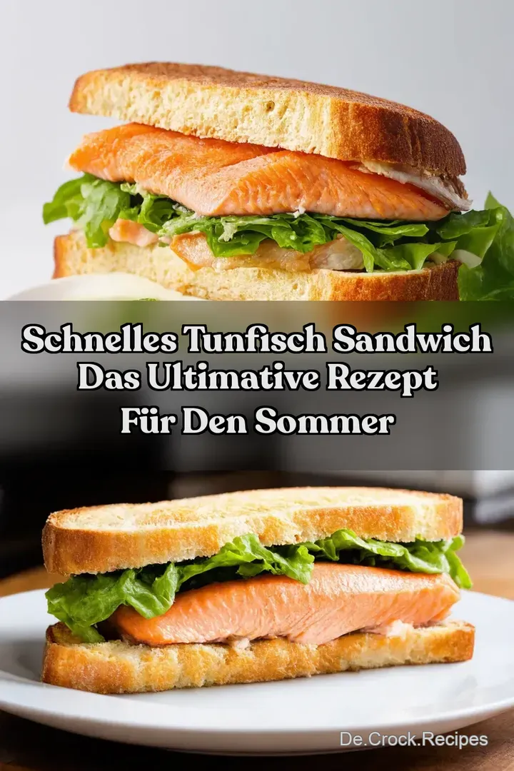 Schnelles Tunfisch Sandwich Das ultimative Rezept f&uuml;r den Sommer