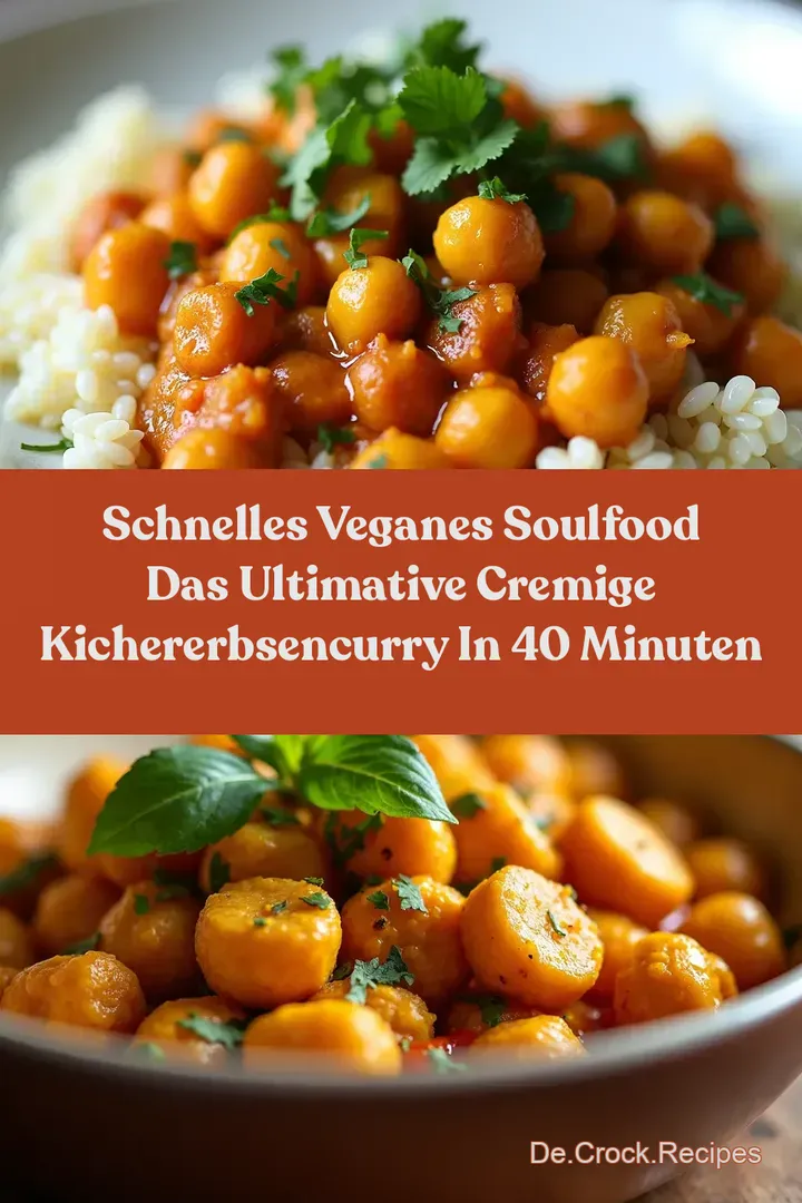 Schnelles Veganes Soulfood Das Ultimative Cremige KichererbsenCurry in 40 Minuten