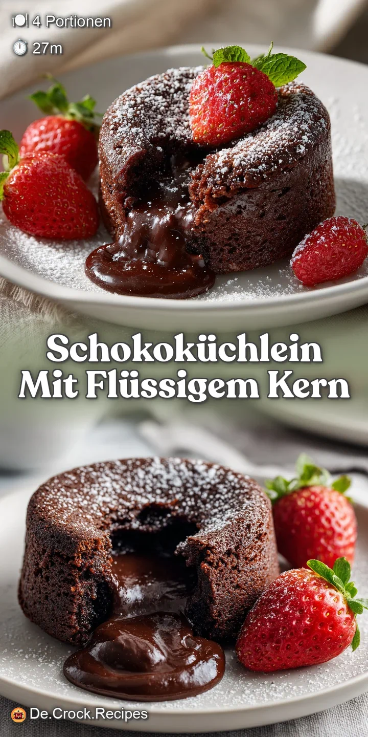 Close-up of a warm, dark chocolate lava cake with a decadent, liquid center slowly flowing. A truly tempting, rich dessert.