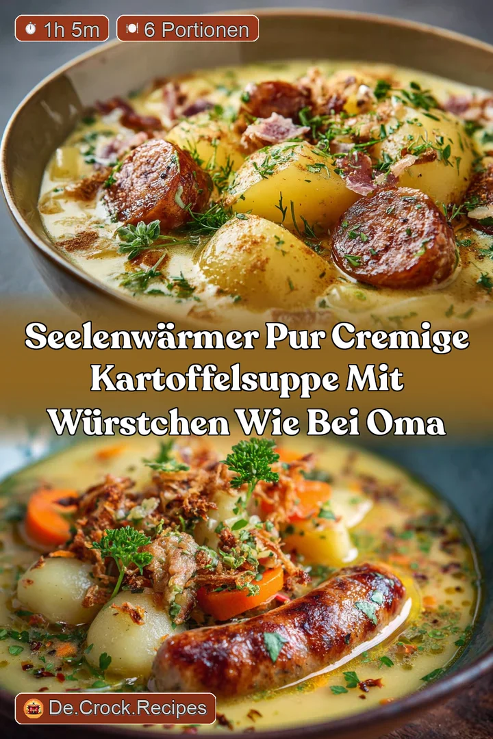 Seelenw&auml;rmer pur Cremige Kartoffelsuppe mit W&uuml;rstchen wie bei Oma