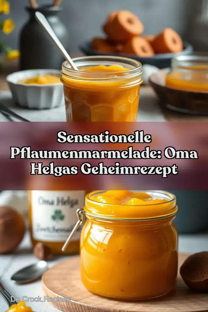 Sensationelle Pflaumenmarmelade: Oma Helgas Geheimrezept