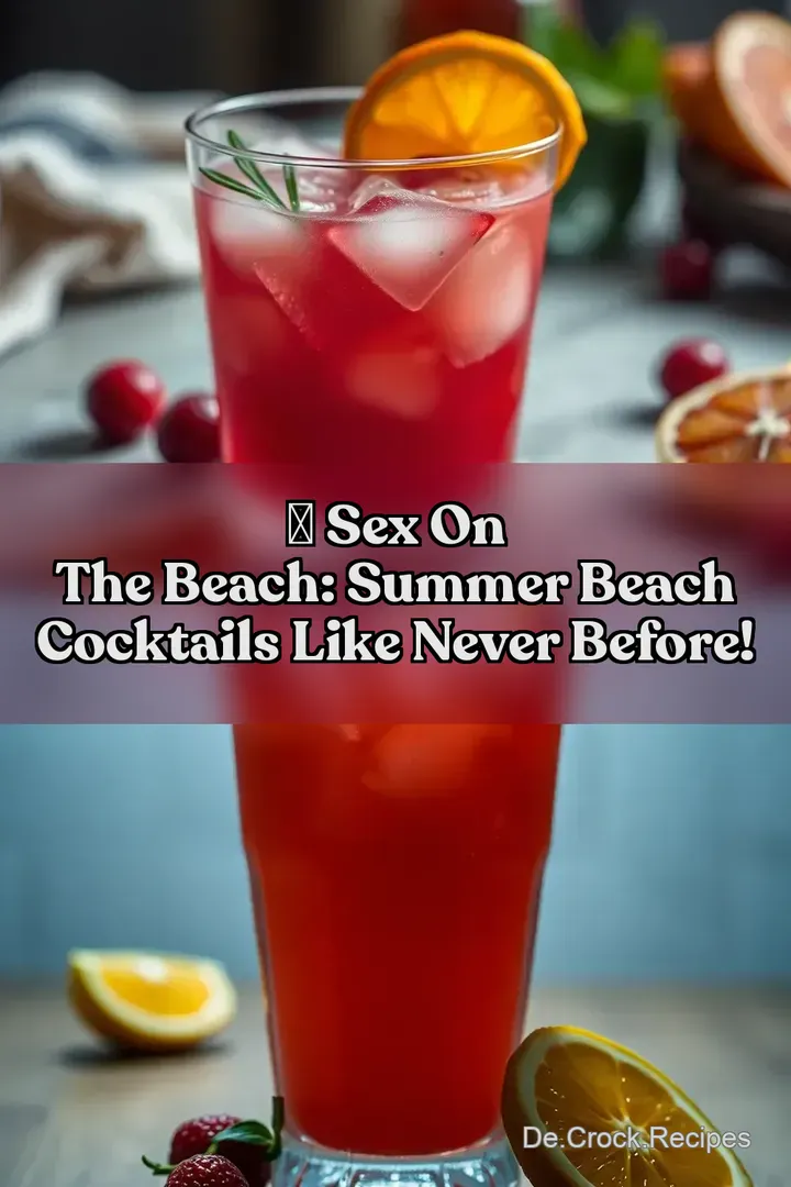🍹 Sex On The Beach: Summer Beach Cocktails Like Never Before!
