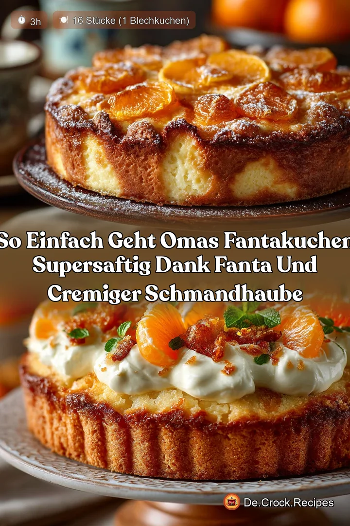 So einfach geht Omas Fantakuchen Supersaftig dank Fanta und cremiger Schmandhaube
