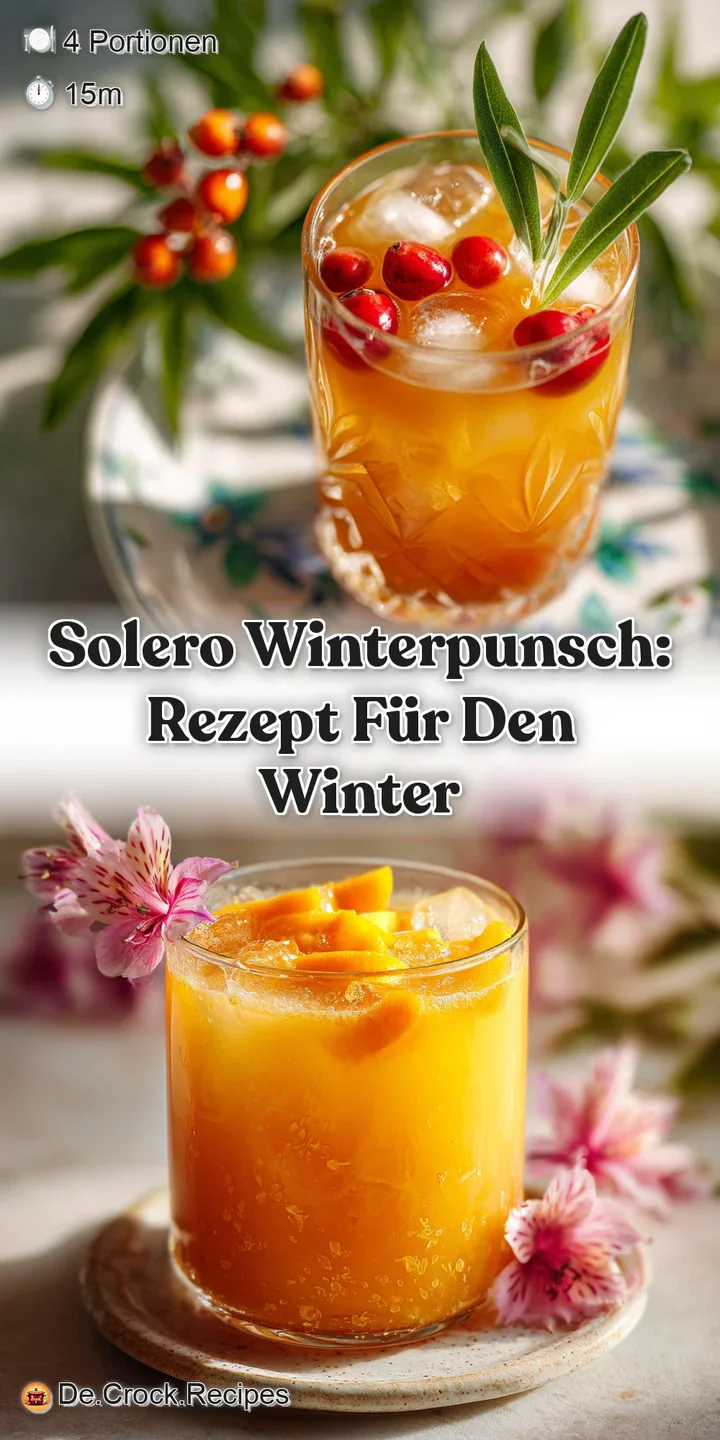 Close-up of a Solero winter punch highlighting the steam, vibrant color and the textures of the fruit slices. Warm and fes...