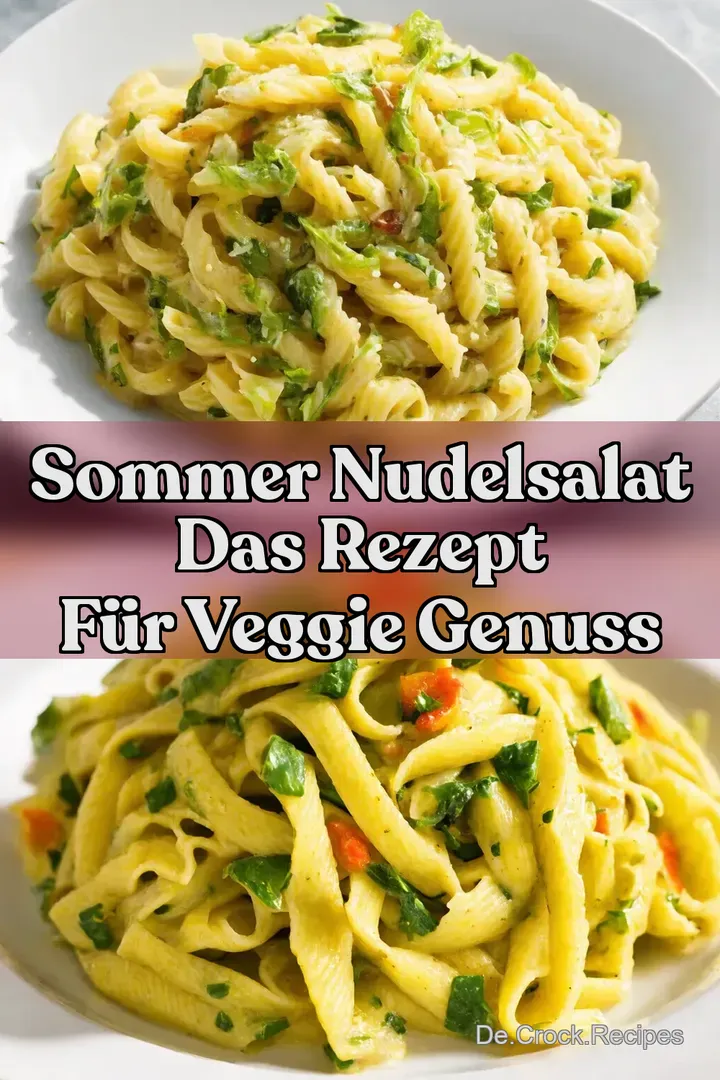 Sommer Nudelsalat Das Rezept f&uuml;r Veggie Genuss