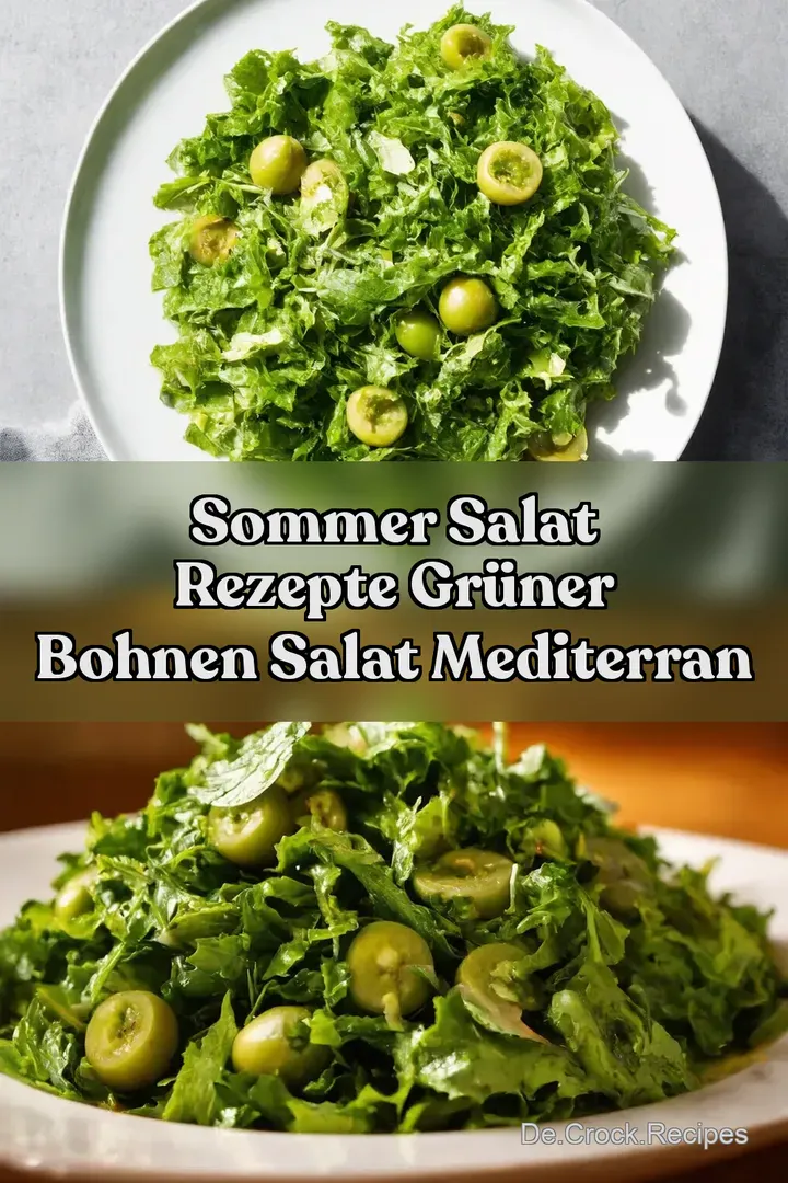 Sommer Salat Rezepte Gr&uuml;ner Bohnen Salat Mediterran