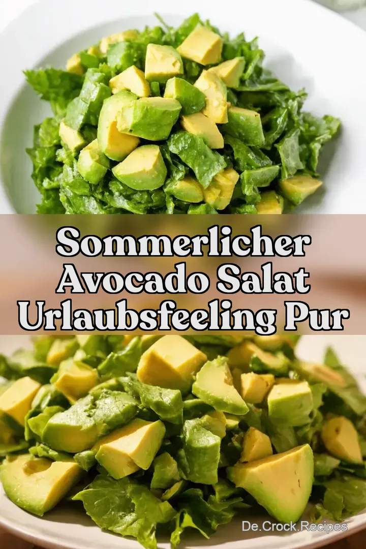 Sommerlicher Avocado Salat Urlaubsfeeling pur