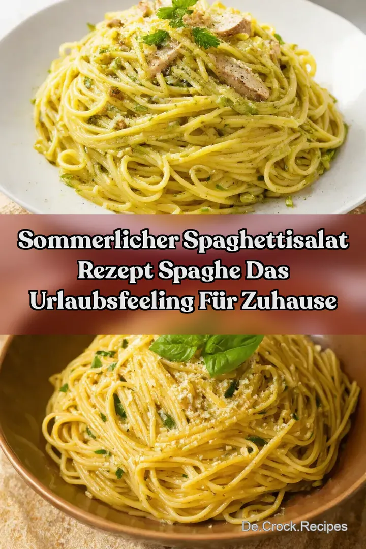 Sommerlicher Spaghettisalat Rezept Spaghe Das Urlaubsfeeling f&uuml;r Zuhause