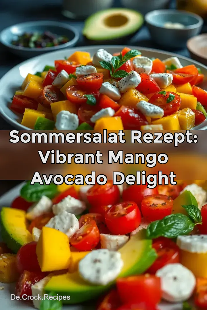 Sommersalat Rezept: Vibrant Mango Avocado Delight