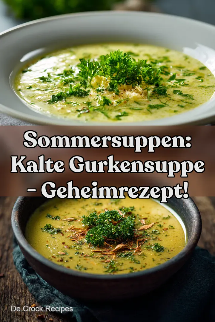 Sommersuppen: Kalte Gurkensuppe - Geheimrezept!