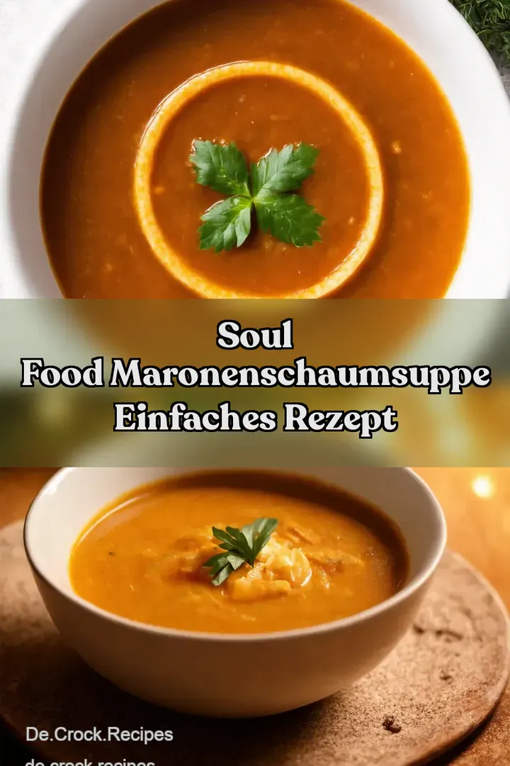 Soul Food Maronenschaumsuppe Einfaches Rezept