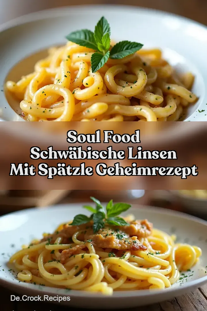 Soul Food Schw&auml;bische Linsen mit Sp&auml;tzle Geheimrezept