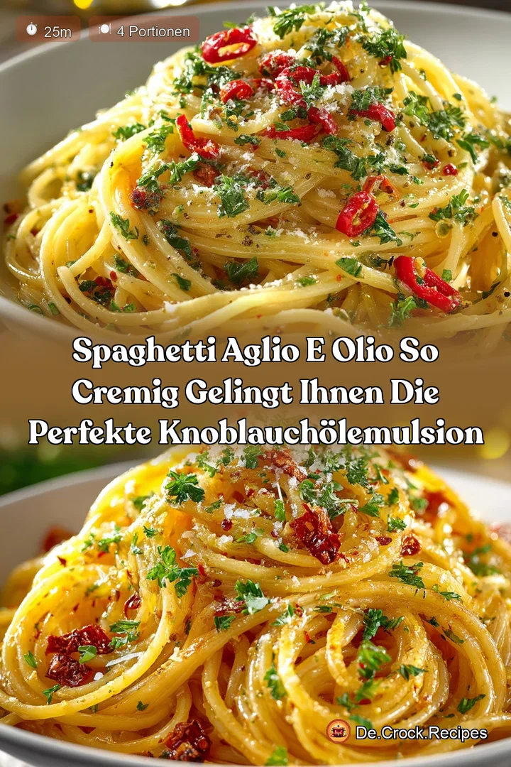 Spaghetti Aglio e Olio So cremig gelingt Ihnen die perfekte KnoblauchÖlEmulsion