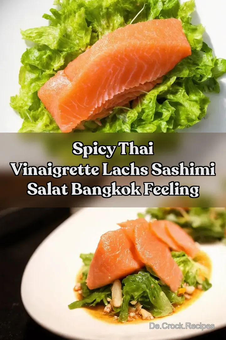 Spicy Thai Vinaigrette Lachs Sashimi Salat Bangkok Feeling