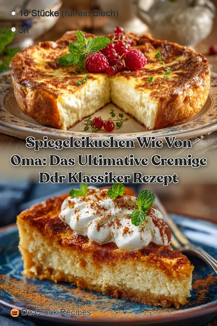 SpiegeleiKuchen wie von Oma: Das ultimative cremige DDR Klassiker Rezept
