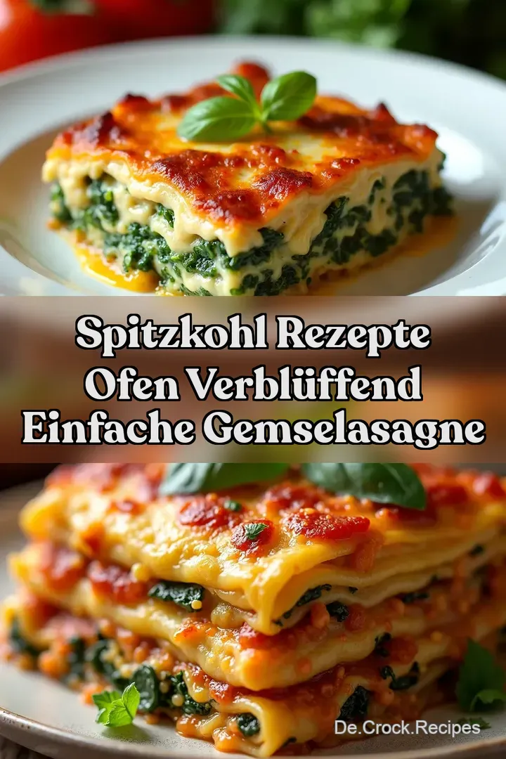 Spitzkohl Rezepte Ofen Verblüffend Einfache Gemselasagne