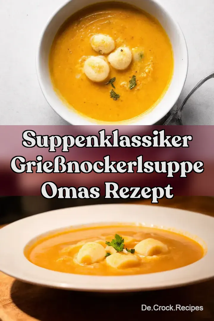 Suppenklassiker Grie&szlig;nockerlsuppe Omas Rezept