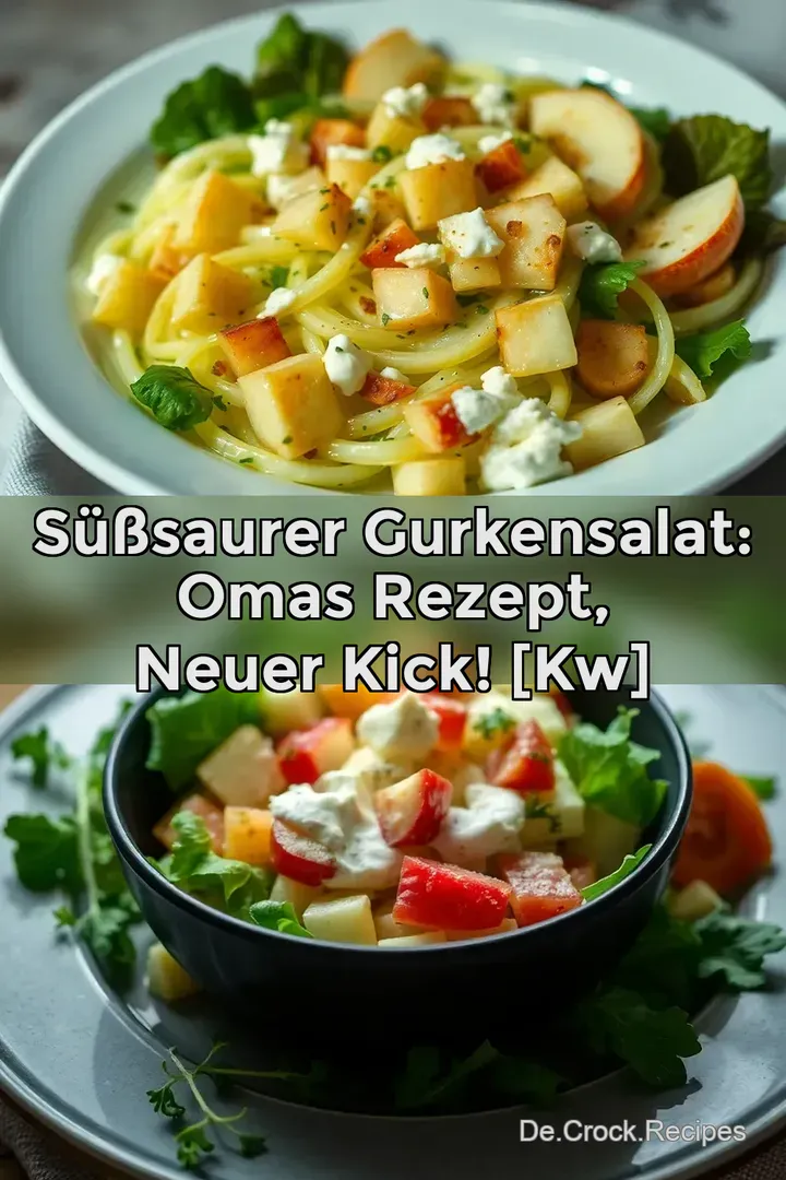 Süßsaurer Gurkensalat: Omas Rezept Neuer Kick! [kw]
