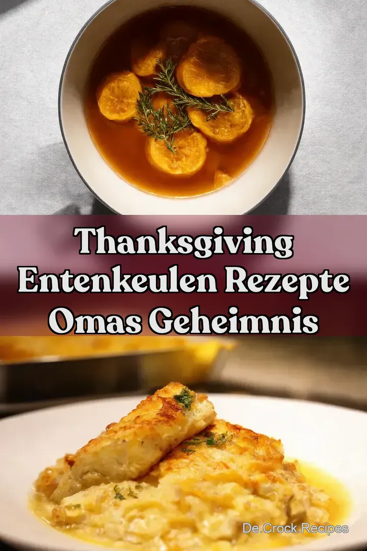 Thanksgiving Entenkeulen Rezepte Omas Geheimnis