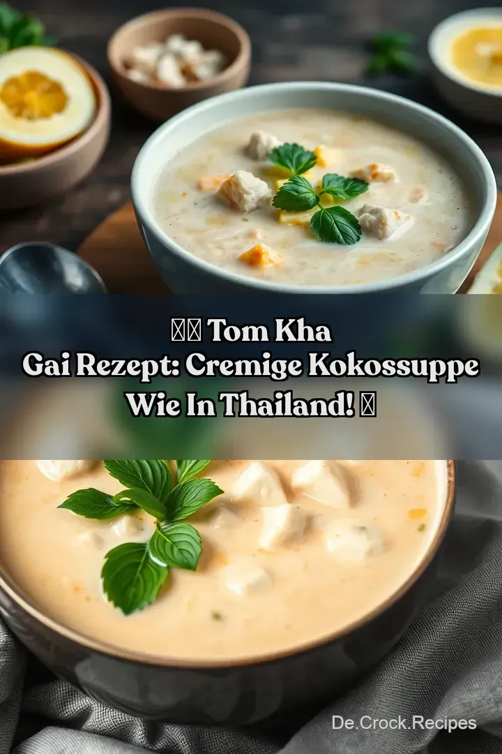 🇹🇭 Tom Kha Gai Rezept: Cremige Kokossuppe wie in Thailand! ✨