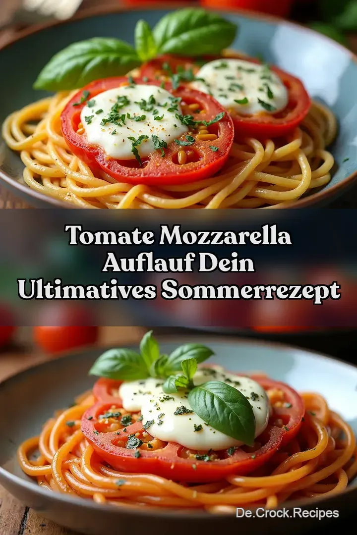 Tomate Mozzarella Auflauf Dein ultimatives Sommerrezept
