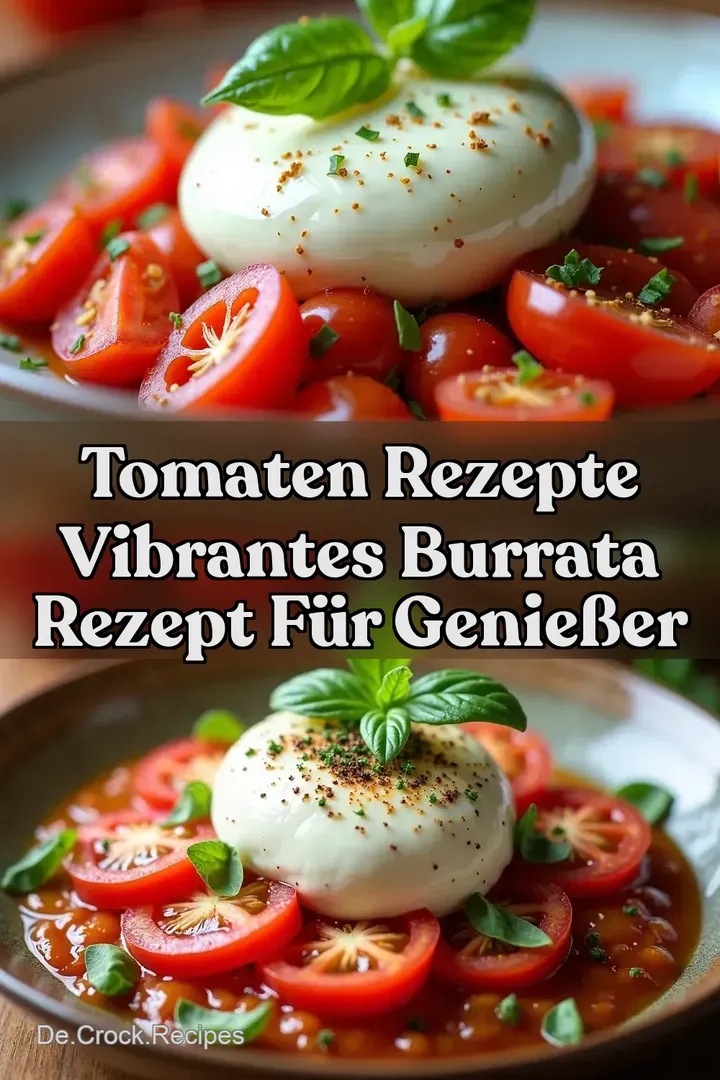 Tomaten Rezepte Vibrantes Burrata Rezept f&uuml;r Genie&szlig;er