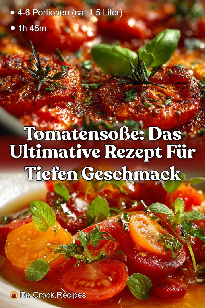 Tomatenso&szlig;e: Das ultimative Rezept f&uuml;r tiefen Geschmack