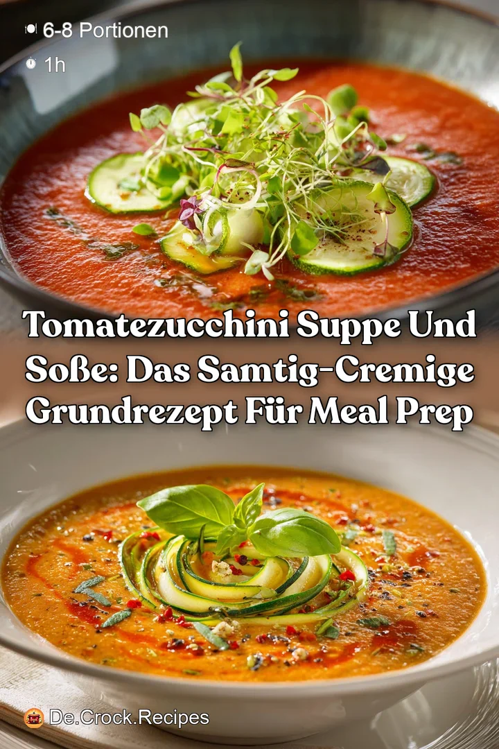 TomateZucchini Suppe und So&szlig;e: Das samtig-cremige Grundrezept f&uuml;r Meal Prep