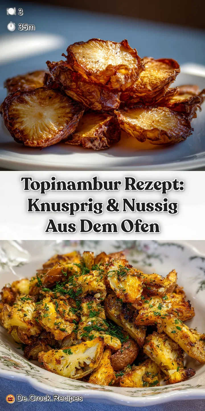 Close-up reveals crispy, caramelized topinambur edges with a velvety interior; steam suggests it's fresh and deliciously w...