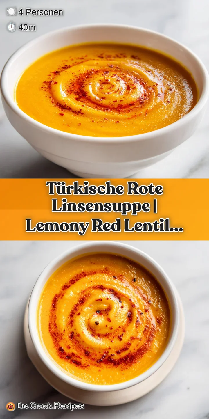 Close-up of velvety golden soup with shimmering droplets of red spiced oil and a soft wisp of steam rising.