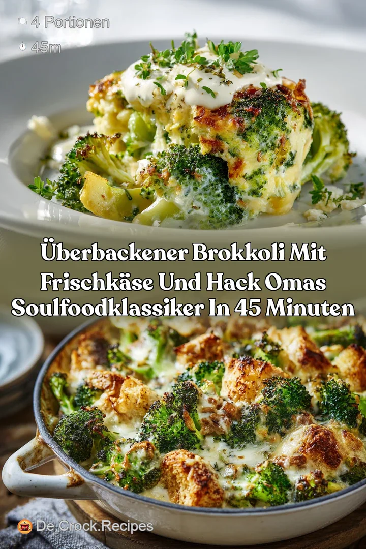 &Uuml;berbackener Brokkoli mit Frischk&auml;se und Hack Omas SoulfoodKlassiker in 45 Minuten
